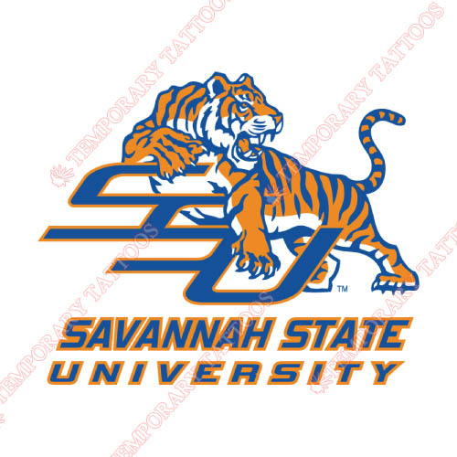 Savannah State Tigers Customize Temporary Tattoos Stickers NO.6140